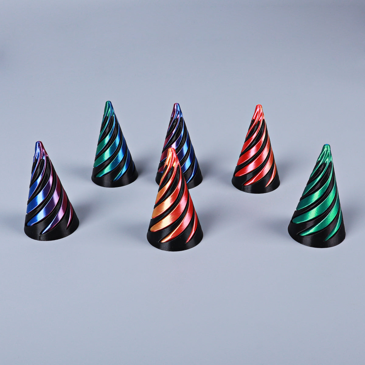 3D printed spiral cone fidget toy ，one pack 2pcs $4.49， Height 3.2"(8.2cm) * length 1.1"(3cm)