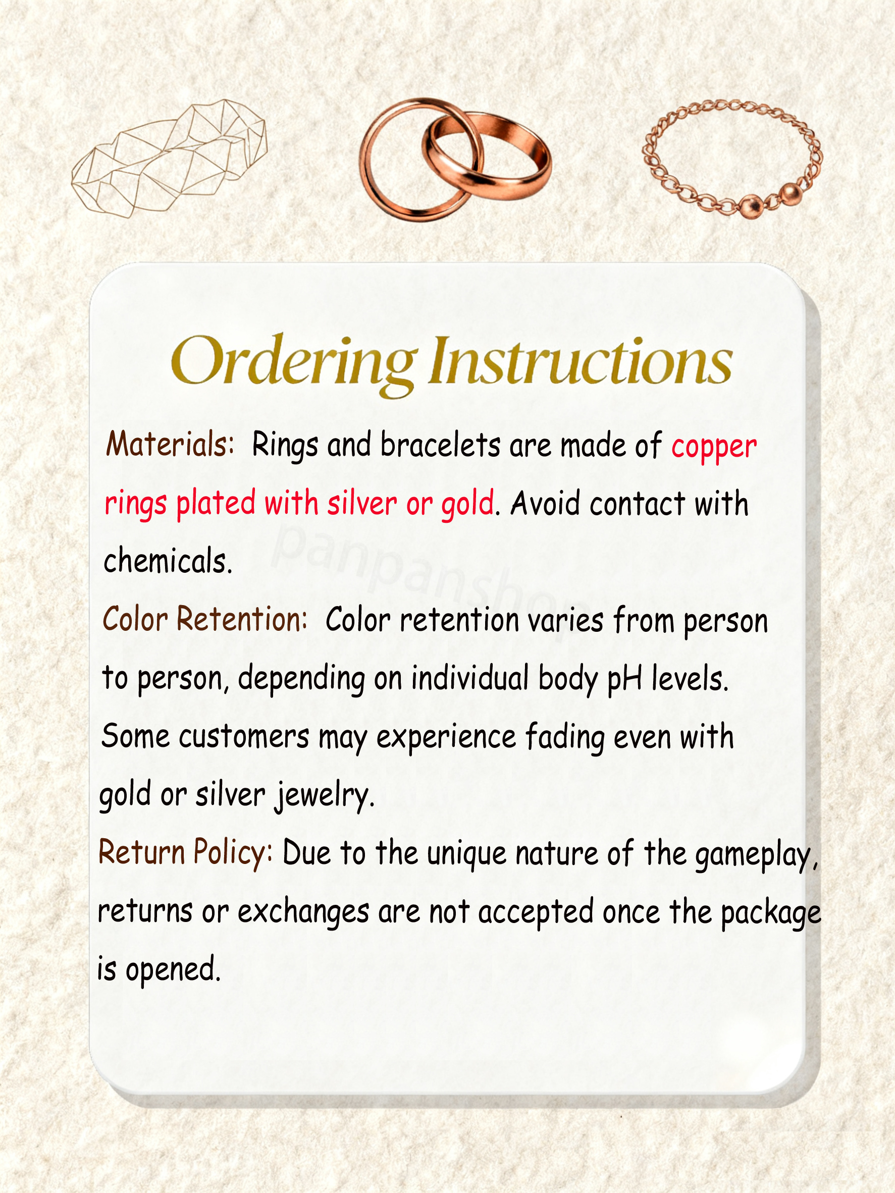 Mystery Bag for Ring and bracelet(No style specified)